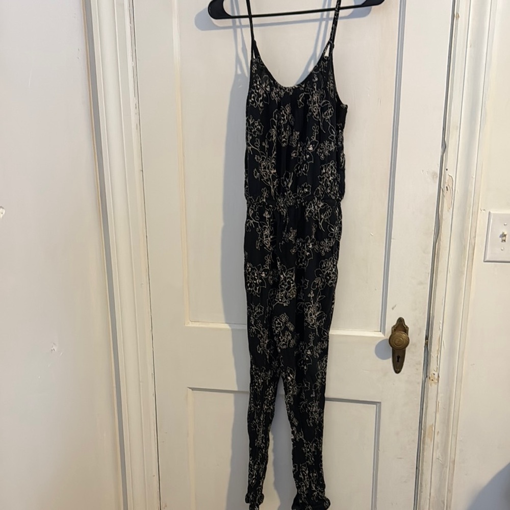 Black Floral Jumpsuit
